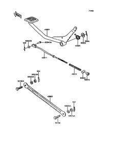 KH125 Педаль тормоза