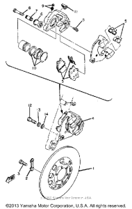 XS650G Front brake - caliper