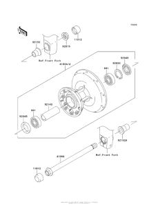 EJ800 Переднее колесо