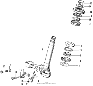 CB350 Steering stem k4