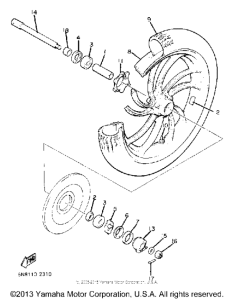 XJ650J Переднее колесо