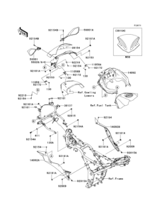 EX250 (ABS) カウリング