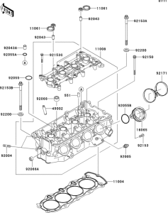 ZX600 Головка цилиндров
