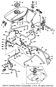 FZ600SC Топливный бак