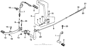 CJ360 Pedal + kick starter arm