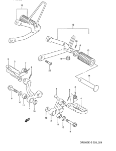 DR650 Подножки