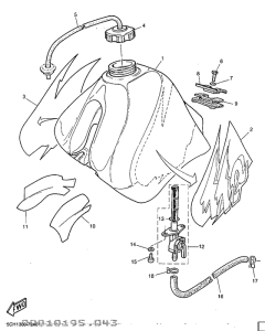 TT600R Топливный бак