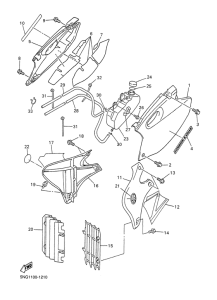 WR400F Боковые обтекатели