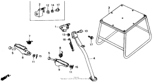 CR80R Подножки