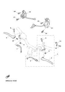 XC125FD Handle switch. lever