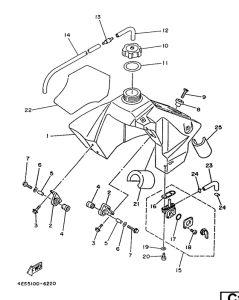 YZ80LW Топливный бак