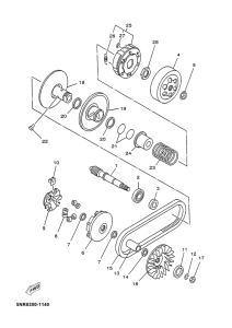 YP125D Сцепление