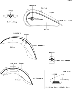 VN900 Decals(silver / ebony)(d7f)