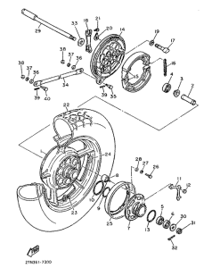 XV1000 Переднее колесо