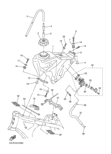 YZ250F Топливный бак