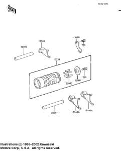 KDX80 Переключение / вилка переключения