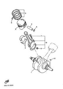 XV500 Коленчатый вал и поршни