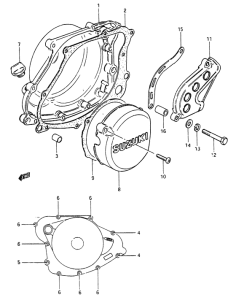 RM465 Crankcase cover ass`y  (v