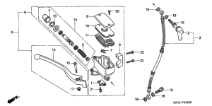 VT600C Fr. brake master cylinder