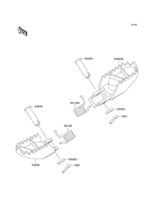 KX100 Подножки