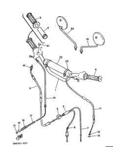 DT50MX Steering handle. cable