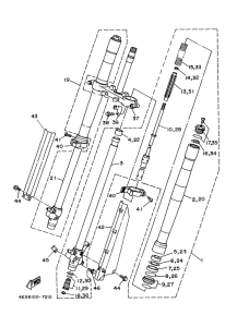 YZ80LW Передняя вилка