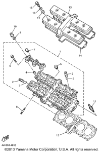 YZF600RK Головка цилиндров