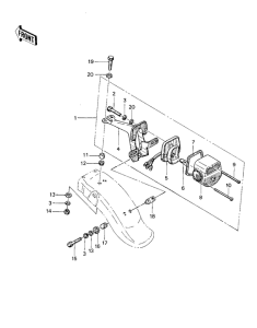 KZ400 Taillight unit ass`y
