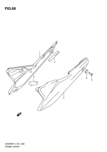 GSX650F Обтекатель задний