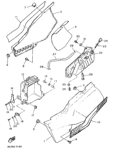 XT500T Side cover  /  oil tank
