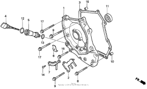 CH80 Крышка картера правая