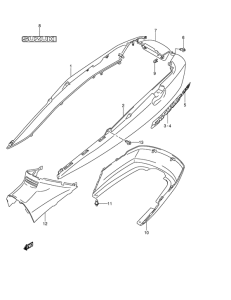 AN250 Обтекатель задний