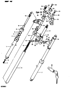 GT200 Вилка передней оси