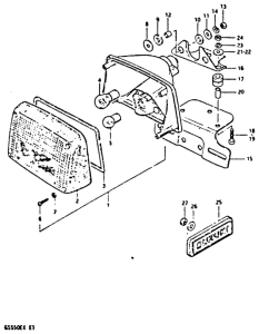 GS550 Задний комбинированный сигнал