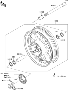 VN1700 Переднее колесо