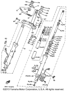 XVZ13UC Передняя вилка
