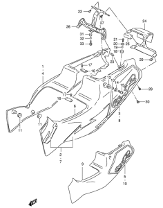 GSX-R400 Обтекатель задний