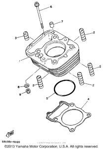 XT350SC (CA ED.) Цилиндры