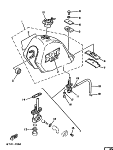 XT350 Tank fuel