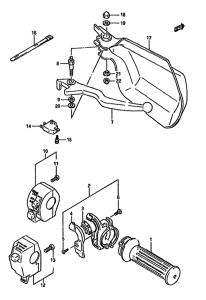 DR750 Right handle switch