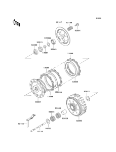 KX125 Сцепление