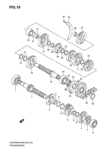 DR-Z250 Трансмиссия