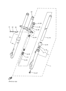 PW80 Передняя вилка