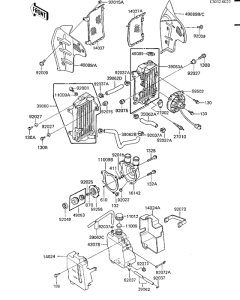 KL600 Radiators / fan / coolant tank / water pump