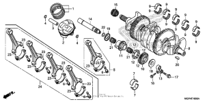  Коленчатый вал и поршни