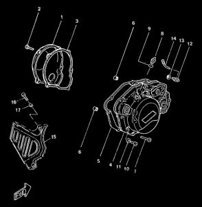 TZR50 Крышка картера двигателя