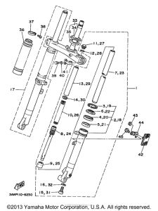TW200 Передняя вилка