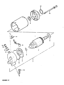 GS550 Стартерный мотор