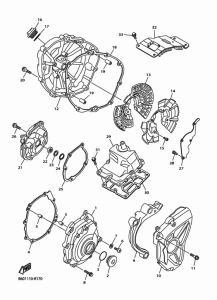 YZF-R1S Крышка картера двигателя