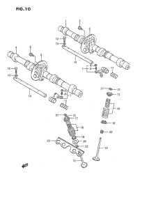 GSX1100 Распределительный вал-клапаны